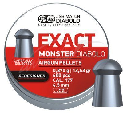 Пули пневм JSB Monster Redesigned. Кал. 4.52 мм. Вес - 0.87 г. 400 шт/уп (1453.05.72) 33051 фото