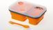 Контейнер 2 отсека силиконовый (900ml) с ловилкой orange (TRC-090-orange) 31862 фото 2