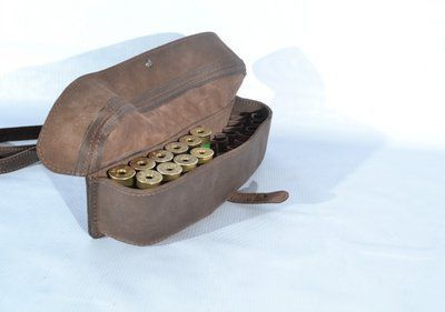 Патронташ-підсумок на 24 патрони шкіра ретро коричневий (10010/2) 6845 фото