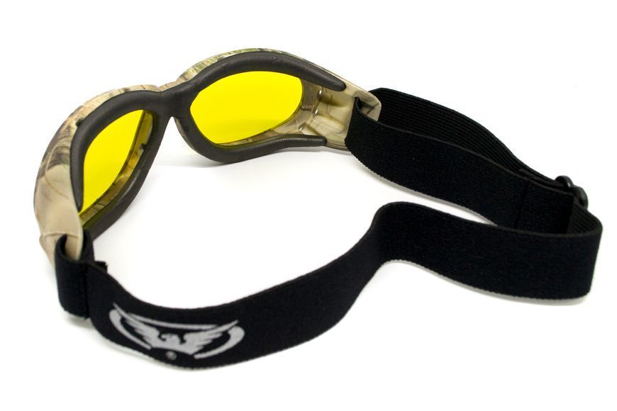 Очки защитные с уплотнителем Global Vision Eliminator Camo Forest (yellow), желтые в камуфлированной оправе GV-ELIMCF-AM фото
