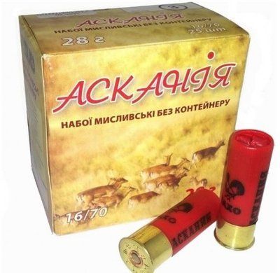 Мисливський патрон Тахо Асканія кал.16/70, дріб № 3 (3,5 мм), 28 г, без контейнера (11163) 6977 фото