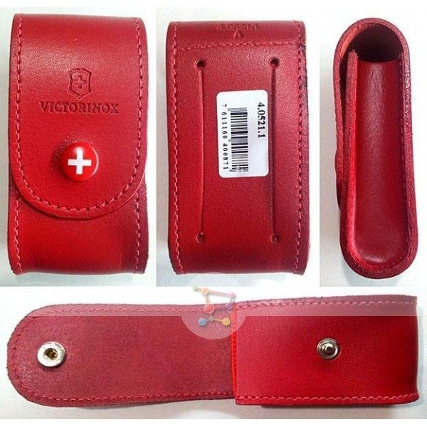 4.0521.1 Чехол для ножа Victorinox поясной красный кожанный 4633 фото