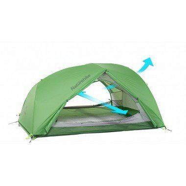 Палатка Star River ll (2-х местная)20D silicone green 8109 фото