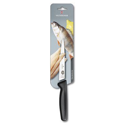 Кухонний ніж Filleting&Domestic 16см вузький філейний з чорн. ручкою (блістер) (Vx53803.16B) 48824 фото