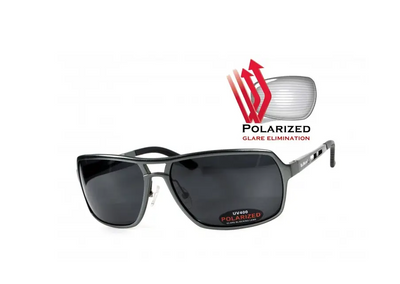 Темные очки с поляризацией BluWater Alumination 4 (gray) (gun metal) Polarized (4АЛЮМ4-Г20П) 108134 фото
