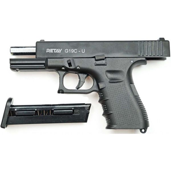 Пистолет стартовый Retay G 19C, 9мм, 14-зарядный черный (1195.04.20) 27509 фото