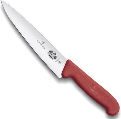 Ніж кухонний Victorinox Fibrox Carving обробний 25 см червоний (Vx52001.25) 48827 фото