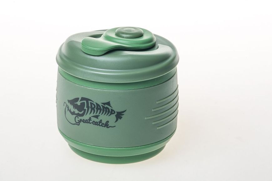 Кружка складная силиконовая с крышкой 350ml oliva (TRC-082-green) 31852 фото