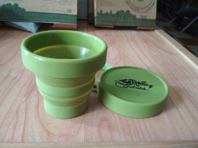 083 Стакан складной силиконовый с крышкой 180ml olive 31853 фото
