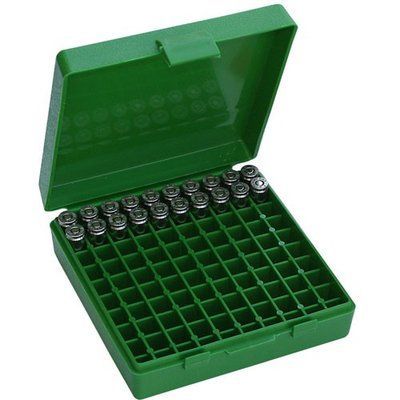 Коробка для патронов MTM кал. 9мм; 380 ACP. Количество - 100 шт. Цвет - зеленый (1773.06.27) 67390 фото