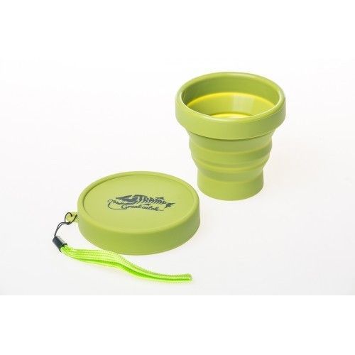 083 Стакан складной силиконовый с крышкой 180ml olive 31853 фото