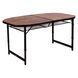 Стол Bo-Camp Woodbine Oval 150x80 cm Black/Wood look (1404230) DAS301532 фото 1