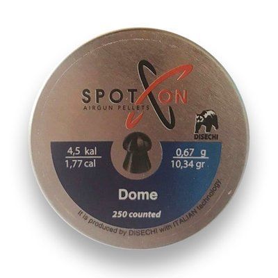 Пули SPOTON Dome 250шт, 4,5 мм, 0,67г (Z24.2.16.001) 69129 фото