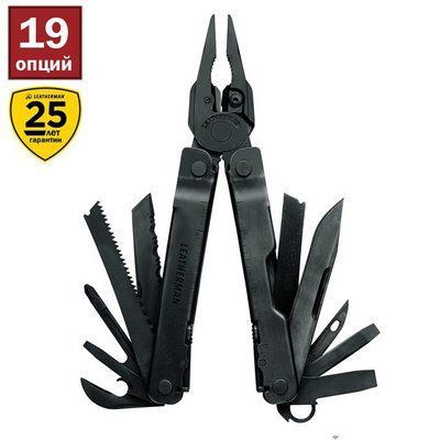 Мультитул Leatherman Super Tool 300 BLACK, чохол MOLLE (камо), картонна коробка (831482) 1298 фото