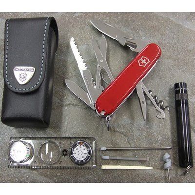 TRAVELLER-SET Набір ніж 91мм/18функ/крас+лін 40568-44+ліхтарик Maglite+чохол 48372 фото