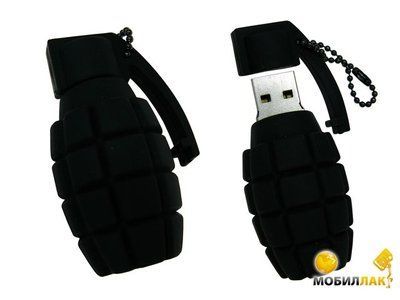 Флеш-драйв Uniq ЗБРОЯ ГРАНАТА чорна Гума 32 GB 11681 фото