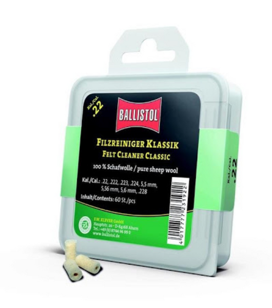 Патч для чистки Ballistol войлочный специальный для кал. 17. 60шт/уп (429.00.76) 68697 фото