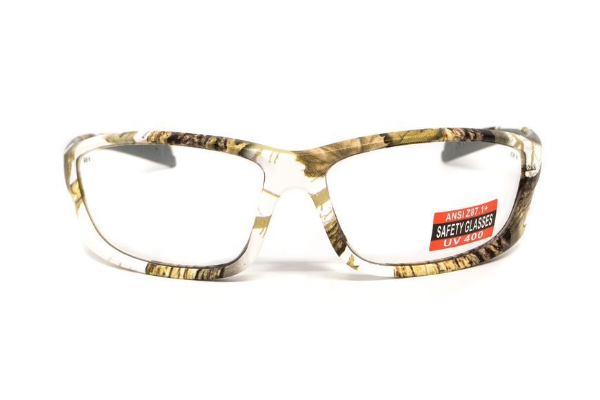 Очки защитные открытые Global Vision Hercules-5 White Camo (clear), прозрачные в камуфлированной оправе GV-HE5CAM-CL фото