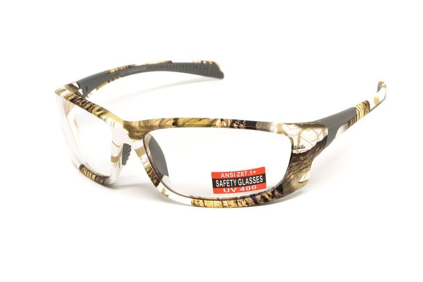 Очки защитные открытые Global Vision Hercules-5 White Camo (clear), прозрачные в камуфлированной оправе GV-HE5CAM-CL фото